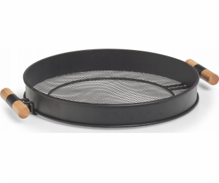 Zeller Kovový podnos s uchy, síťovaná struktura, 48 cm, č...