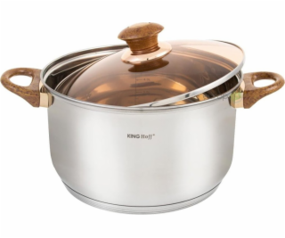 king hoff Sada 4 ocelových hrnců, pánví a rendlíků s pokl...