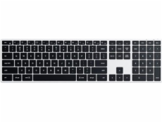 Klávesnice Satechi  Slim X3 – klávesnice s numerickým rozložením Bluetooth pro čtyři zařízení USB-C (stříbrná)