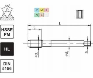 Fanar THREAD G 1/8 DIN-5156B HSSE-PM HL MASTERTAP