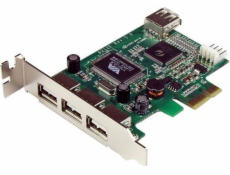 StarTech NIC Controller Adapter Interní 4 porty PCIe na 3x USB 2.0