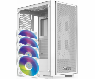 Skříň Zenpc ZENPC Z1 Mesh Glass White 4x P12 PWM PST ARGB...