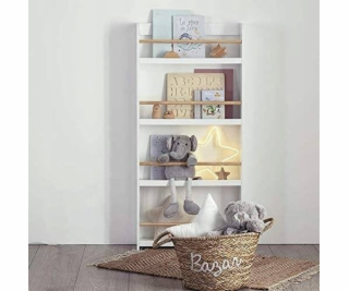 Atmosphera Dětská knihovna, bílá, 4 úrovně