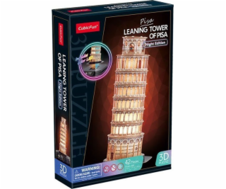 Puzzle 3D s LED Noční edice: Šikmá věž v Pise 42 dílků