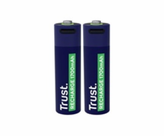 TRUST Nabíjecí baterie AA, USB-C, 2ks