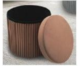 Pouf Domoletti HS522-7, hnedý 38 cm x 38 cm x 38 cm