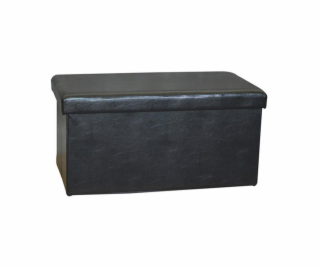 Pouf Domoletti XYF634B, čierny, 76,5 cm x 40,5 cm x 40,5 cm