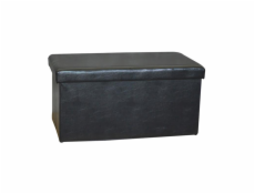 Pouf Domoletti XYF634B, čierny, 76,5 cm x 40,5 cm x 40,5 cm