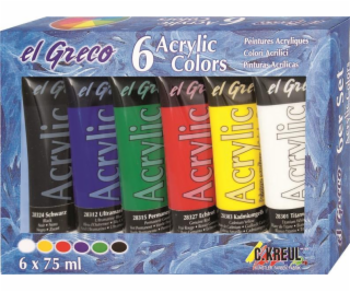 Akrylová farba C. KREUL 28260, 6 × 75 ml