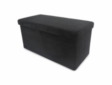Pouf DOMOLETTI MATEO, černý, 38×38×76 cm