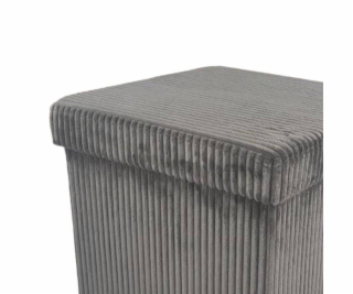 Pouf DOMOLETTI MATEO, šedý, 38×38×38 cm