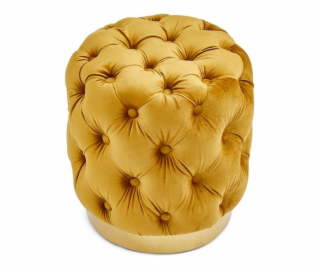 Pouf Domoletti AHIGA, hořčice, 40 cm x 40 cm x 43 cm