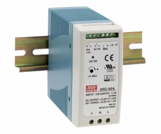 MEANWELL DRC-60A  Zdroj 12-15V/2,8A, výstup na baterii 1,...
