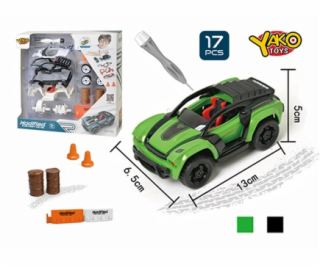 1:32 Stavebnice Auto 17ks - zelené