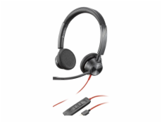 HP Poly Blackwire 3325 Stereo USB-C Headset +3.5mm Plug +USB-C/A Adapter 213939-101