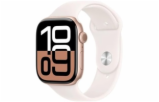 Apple Watch Series 10 GPS 46mm Rose Gold Aluminium Case with Light Blush Sport Band - S/M