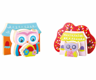 Small Foot Drevené 3D puzzle malej sovy v domčeku