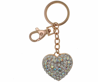 Prívesok na kľúče - Diamantové Srdce zlaté