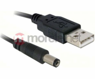 Delock USB kabel USB-A - DC 5,5 x 2,1 mm 1 m černý (82197)