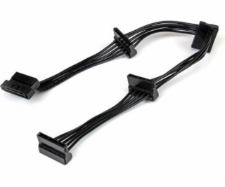 StarTech SATA 15-pin - SATA 15-pin x4, 0,4 m, černá (PYO4...