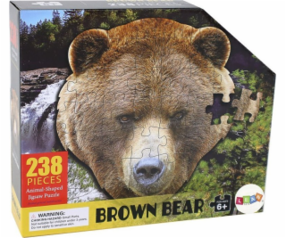 Námět LeanToys Puzzle 237 kusů Medvěd hnědý
