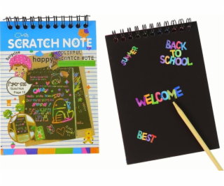 LeanToys Scratch Herní Zápisník pro děti Modrý