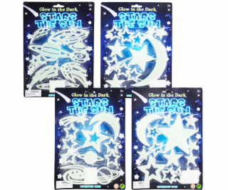 Svítící nalepovací dekorace NOČNÍ OBLOHA STAR - 4 druhy