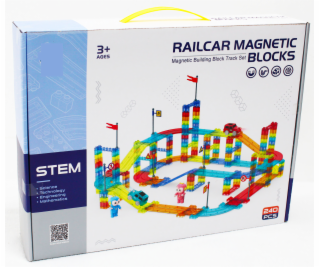 Magnetická závodní dráha 240 ks + elektrické auto