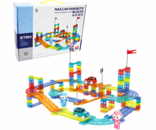 Magnetická závodní dráha 154 ks + elektrické auto