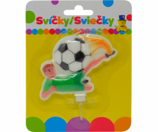 Narozeninová svíčka s FOTBALISTOU a držákem