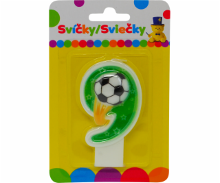 Narozeninová svíčka s míčem a číslem 9.