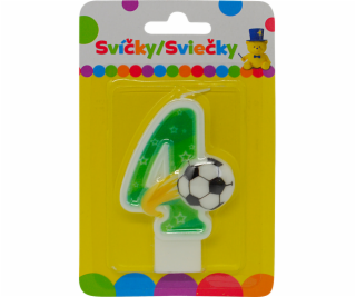 Narozeninová svíčka s míčem a číslem 4.