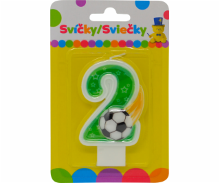 Narozeninová svíčka s míčem a číslem 2.