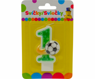Narozeninová svíčka s míčem a číslem 1.
