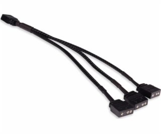 Alphacool Y-kabelový rozbočovač aRGB 3-pin až 3x 3-pin, 15cm