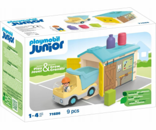PLAYMOBIL 71686 Junior: Nákladní auto s třídicí garáží, s...