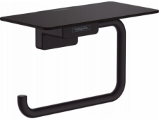 Držák na toaletní papír Hansgrohe s policí, Matte Black Black
