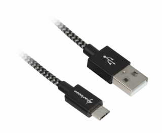 Kabel USB A 2.0 Stecker > Micro-USB Stecker (Alu + Braid)