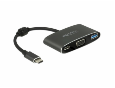 Adapter USB-C (Stecker) > VGA + USB-A 3.1 Gen1 + USB-C (Buchse)