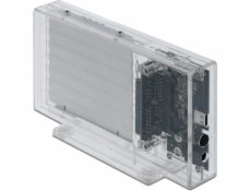  Externes Dual Gehäuse für 2 x 2.5  SATA HDD / SSD mit USB Type-C Buchse, Laufwerksgehäuse 