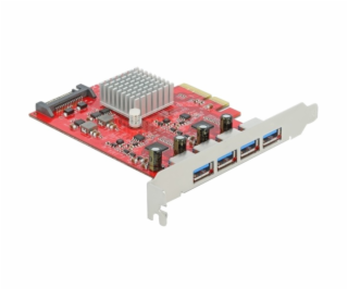PCIe x4 > 4x extern USB-A 3.2 Gen 2, USB-Controller