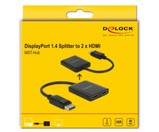 DisplayPort 1.4 > 2x HDMI MST Splitter, Splitter & Switches