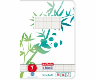Schulheft A5 16 Blatt Lineatur 07 GREENline Panda