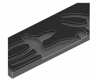  9880 Pěnová vložka do kleští KNIPEX sada 1, prázdná
