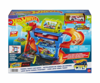 Hot Wheels City Tunnel Twist myčka aut, hrací budova