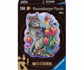 Dřevěné puzzle Ravensburger Spring Cat