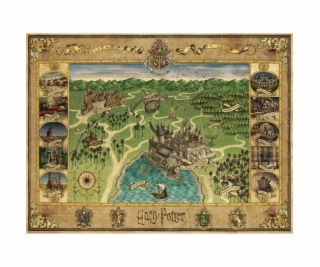 Puzzle Ravensburger mapa Bradavic