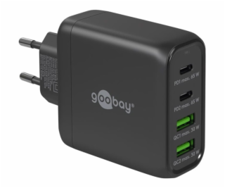 goobay USB-C víceportová rychlá nabíječka, PD, GaN, 68 wattů