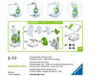 Ravensburger GraviTrax Element Vertical Cannon, dráha