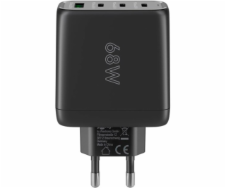 goobay USB-C víceportová rychlá nabíječka, PD, GaN, 68 wattů